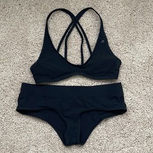 All black lululemon "beach break" bikini